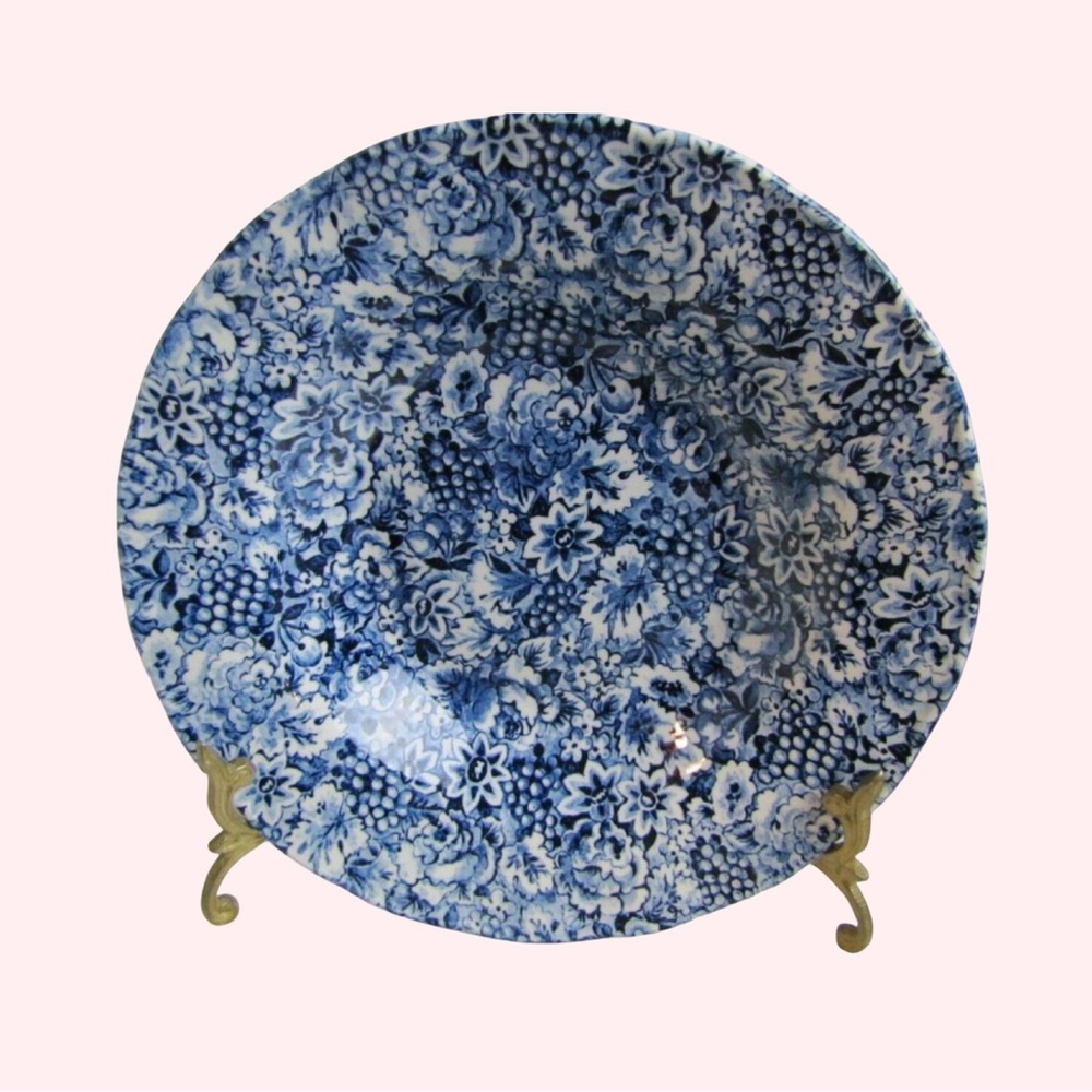 Grindley Promesse 9-inch Genevieve Lethu 1990 Rimmed Bowl